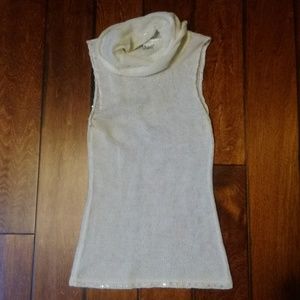 **3 for $15** off-white top with sequin trim